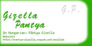 gizella pantya business card
