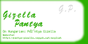 gizella pantya business card